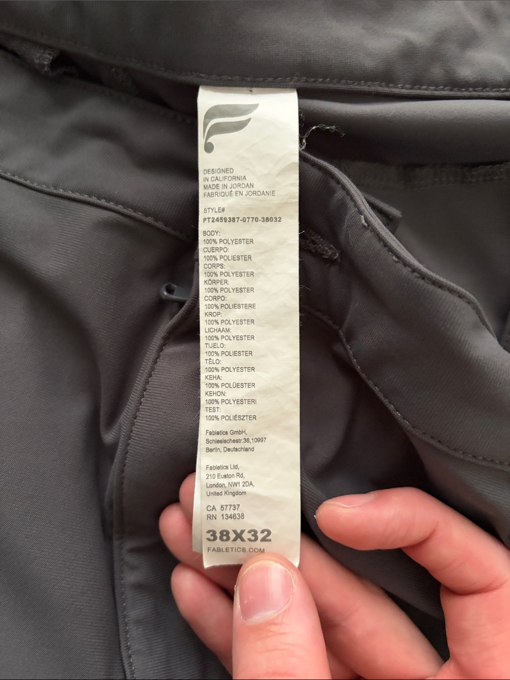Fabletics The Don 5-Pocket Pant (Classic Fit) 38x32 - Picture 3 of 3